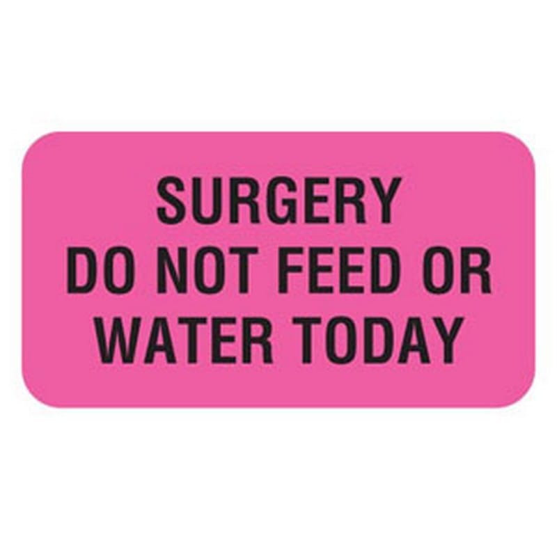 Surgery Do Not 1-5/8" x 7/8" Fl-Pink Label (Roll of 560)