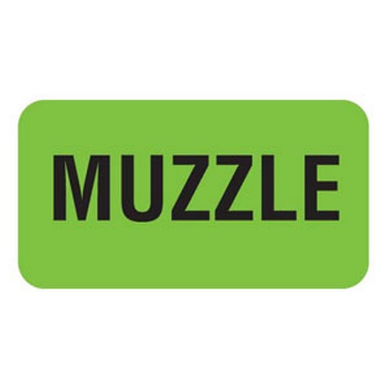Muzzle 1-5/8" x 7/8" Fl-Green Label (Roll of 560) - Image 2