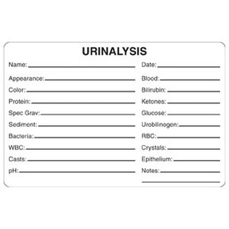 Urinalysis Listing Options 4" x 2-5/8" White Label (Roll of 240) - Image 2