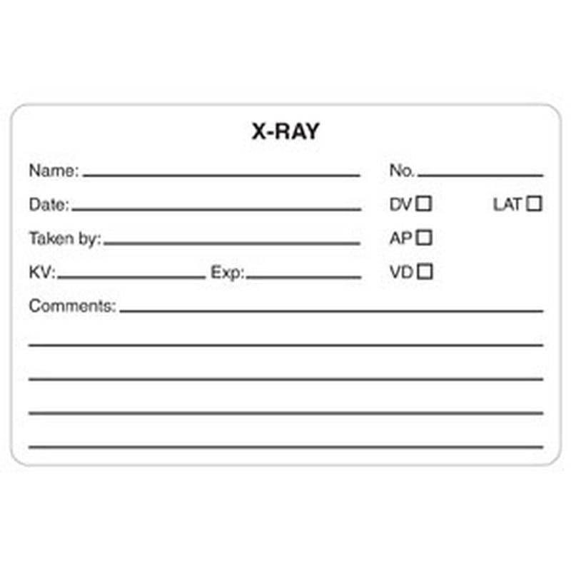 X-Ray Name No. 4" x 2-5/8" White Label (Roll of 240) - Image 2