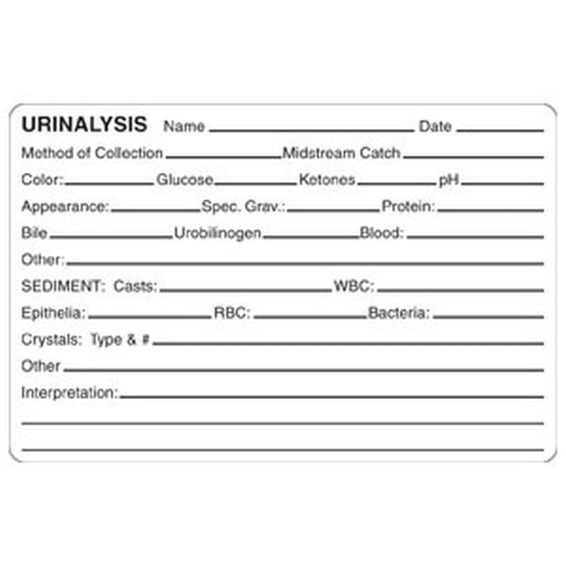 Urinalysis Collection Method 4" x 2-5/8" White Label (Roll of 240) - Image 2
