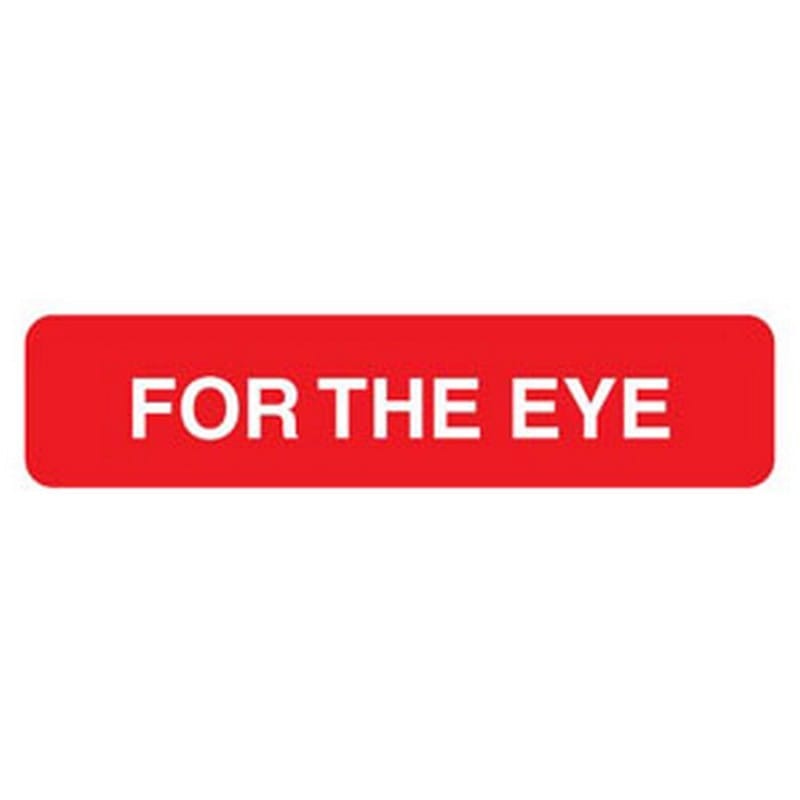 For The Eye 1-5/8" x 3/8" Red Label (Roll of 500)