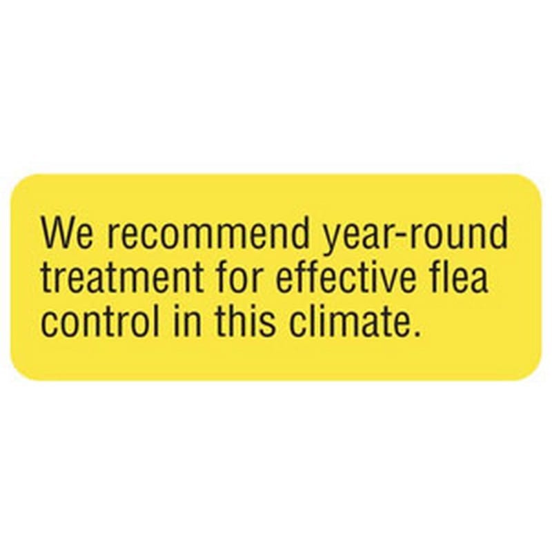 Recommend Flea Control 2-1/4" x 7/8" FL-Yellow Label (Roll of 420) - Image 2