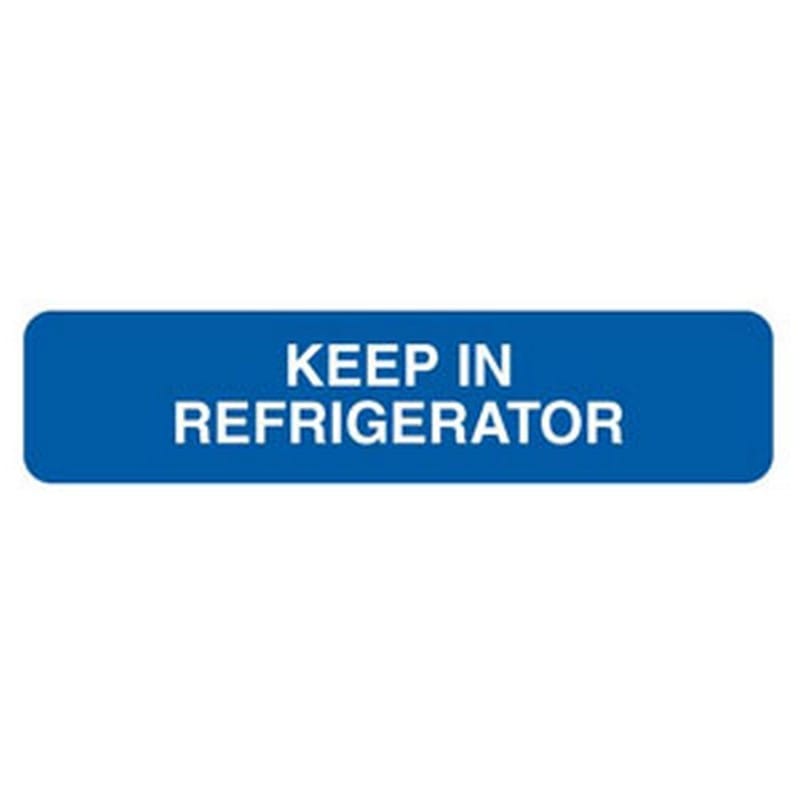 Keep In Refrigerator 1-5/8" x 3/8" Blue Label (Roll of 500)