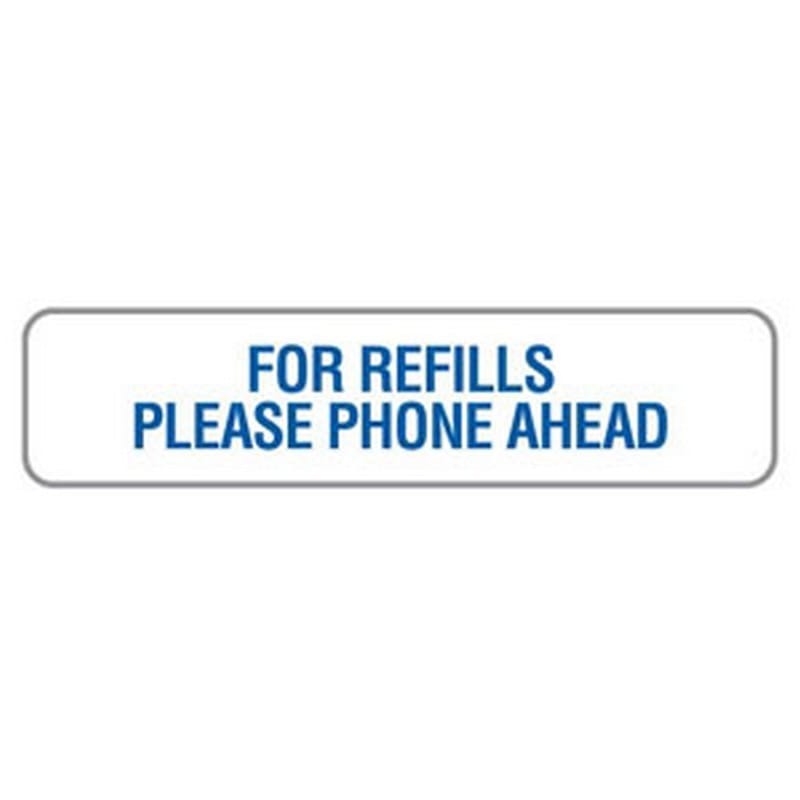 Refills Phone Ahead 1-5/8" x 3/8" White/Blue Label (Roll of 500)