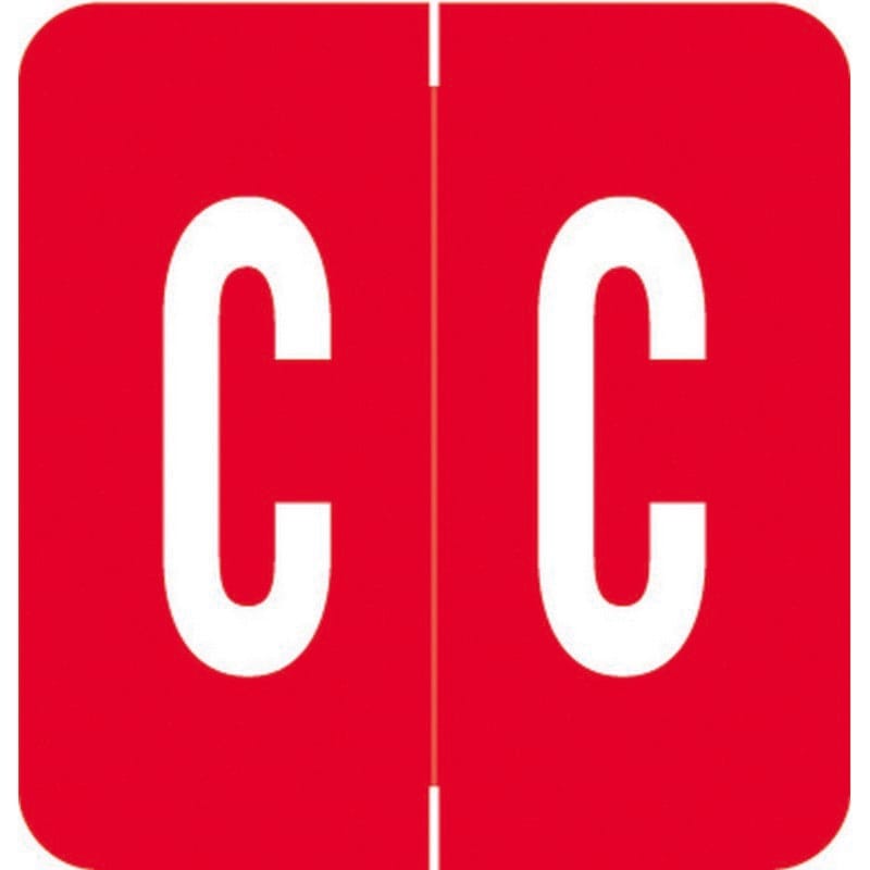 VRE/GBS Compatible "C" Labels, Polylaminated Stock, 1.3 " X 1-1/4" Individual Letters - Rolls of 250