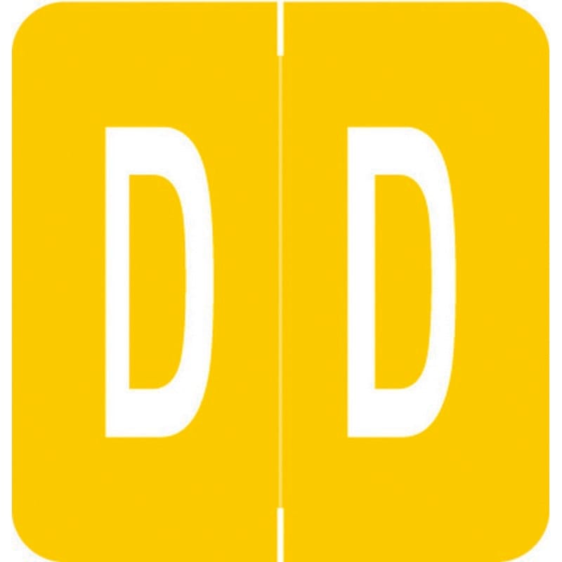 VRE/GBS Compatible "D" Labels, Polylaminated Stock, 1.3 " X 1-1/4" Individual Letters - Rolls of 250