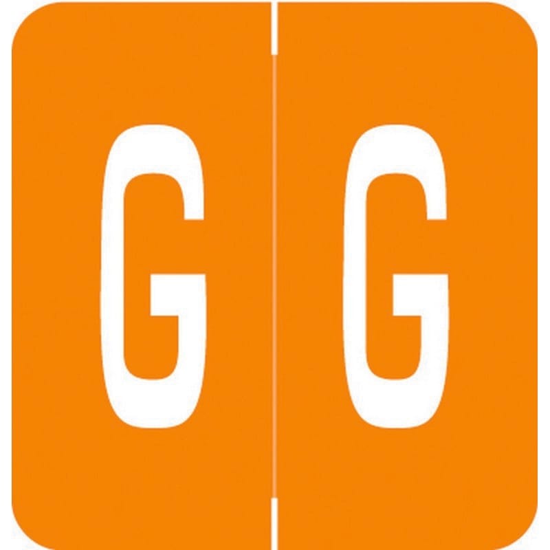 VRE/GBS Compatible "G" Labels, Polylaminated Stock, 1.3 " X 1-1/4" Individual Letters - Rolls of 250