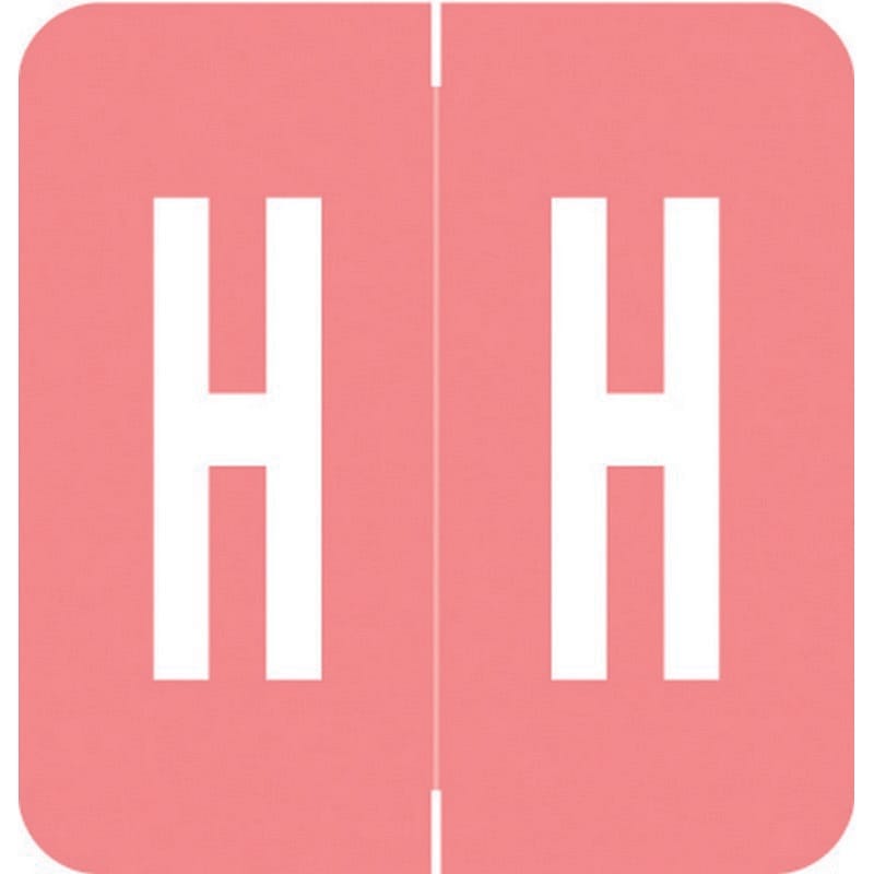 VRE/GBS Compatible "H" Labels, Polylaminated Stock, 1.3 " X 1-1/4" Individual Letters - Rolls of 250