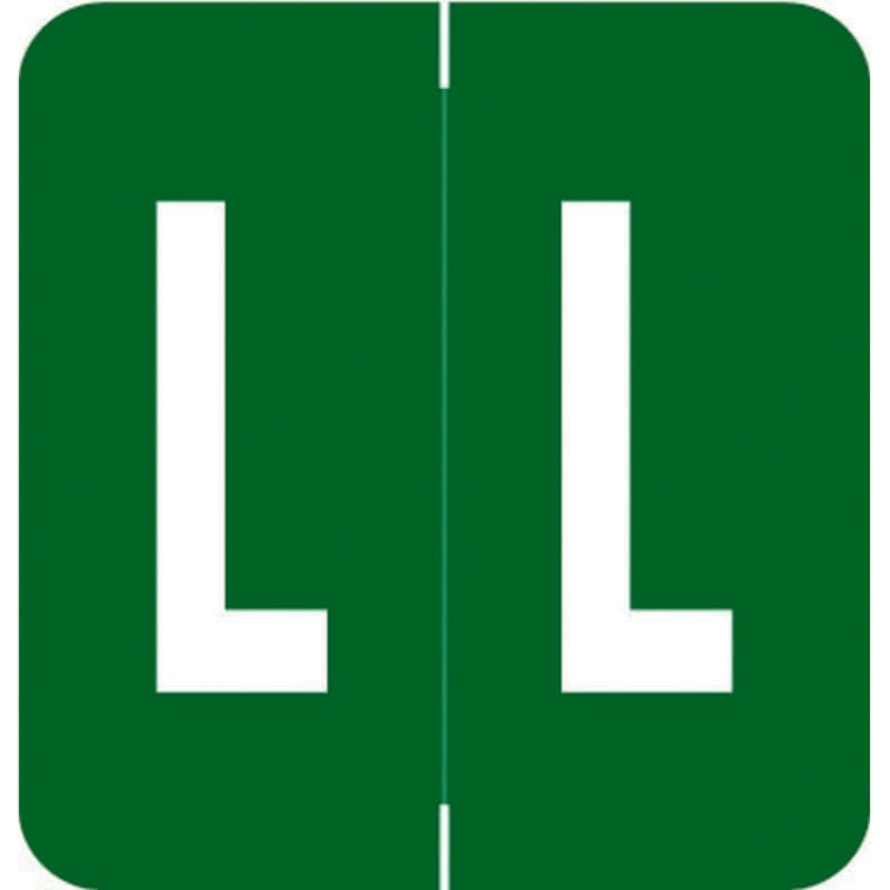 VRE/GBS Compatible "L" Labels, Polylaminated Stock, 1.3 " X 1-1/4" Individual Letters - Rolls of 250