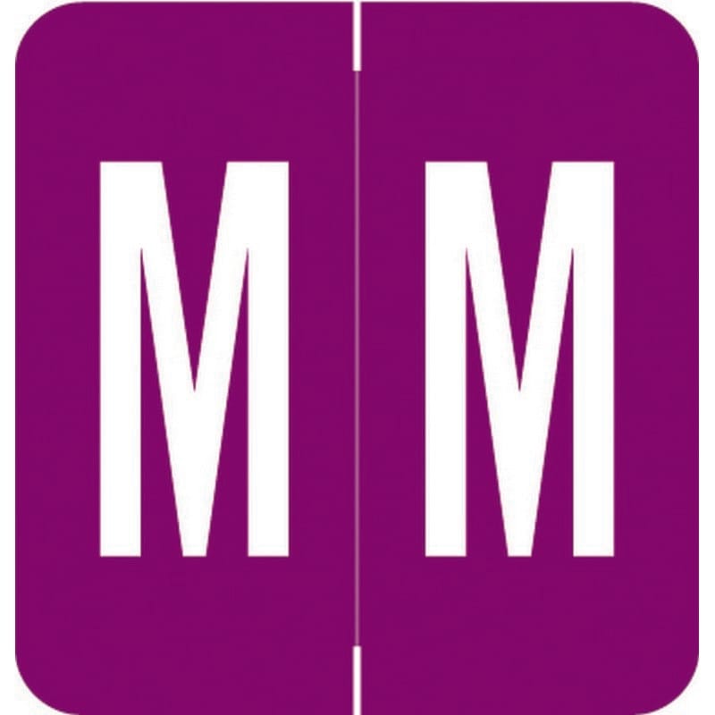 VRE/GBS Compatible "M" Labels, Polylaminated Stock, 1.3 " X 1-1/4" Individual Letters - Rolls of 250