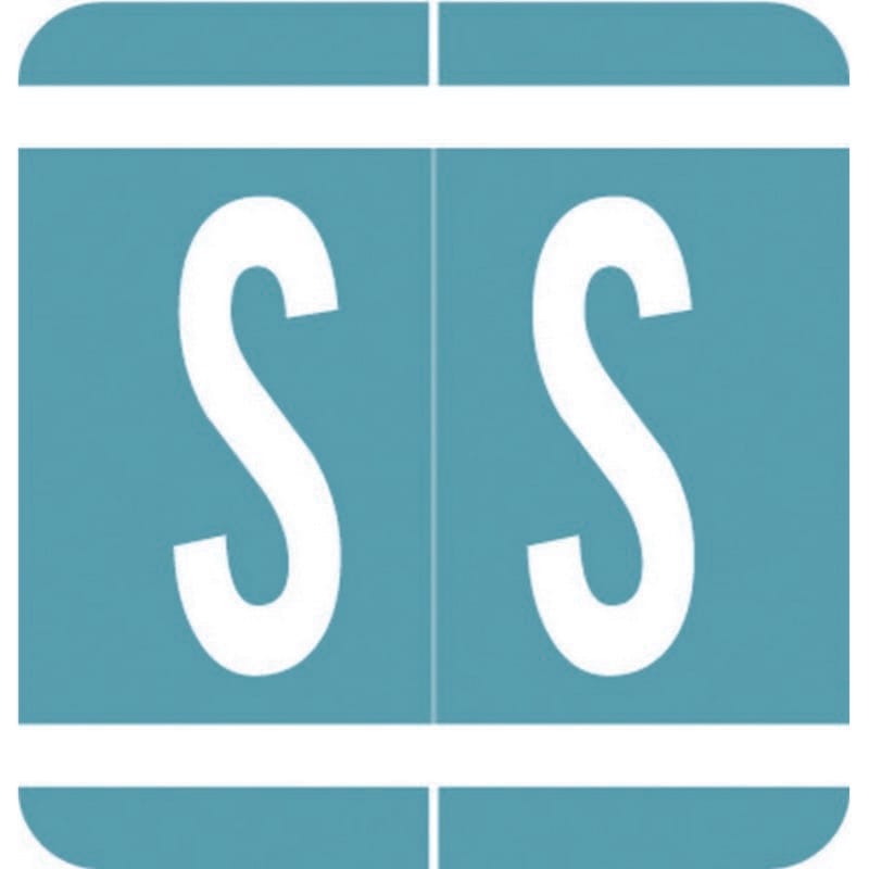 VRE/GBS Compatible "S" Labels, Polylaminated Stock, 1.3 " X 1-1/4" Individual Letters - Rolls of 250