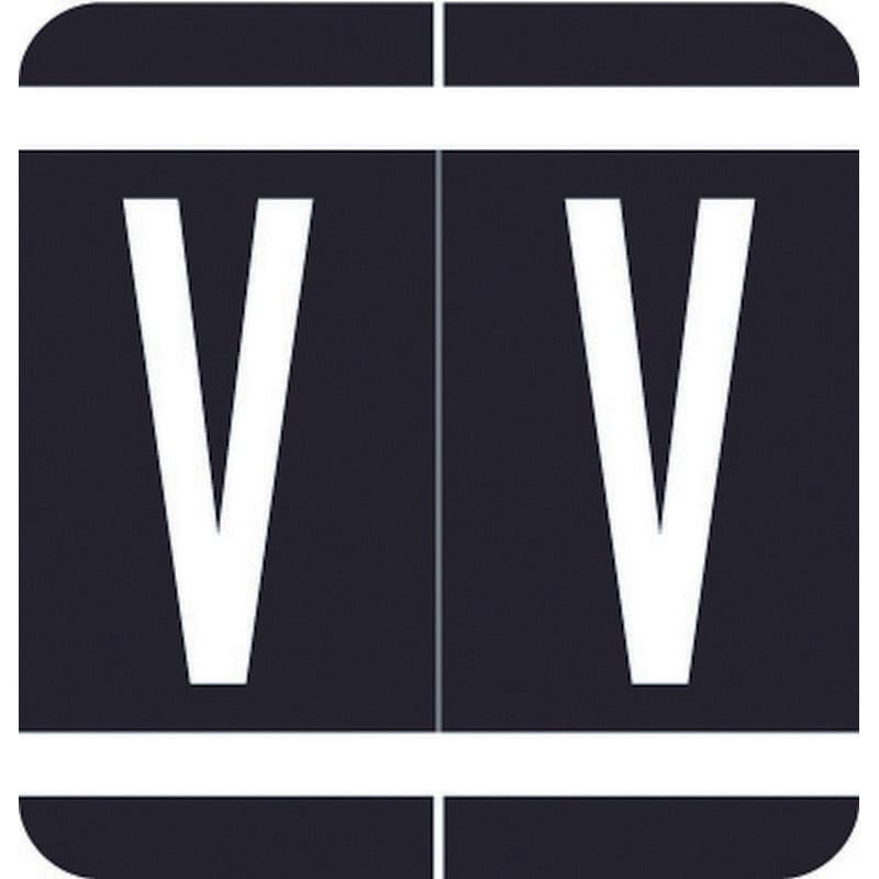 VRE/GBS Compatible "V" Labels, Polylaminated Stock, 1.3 " X 1-1/4" Individual Letters - Rolls of 250