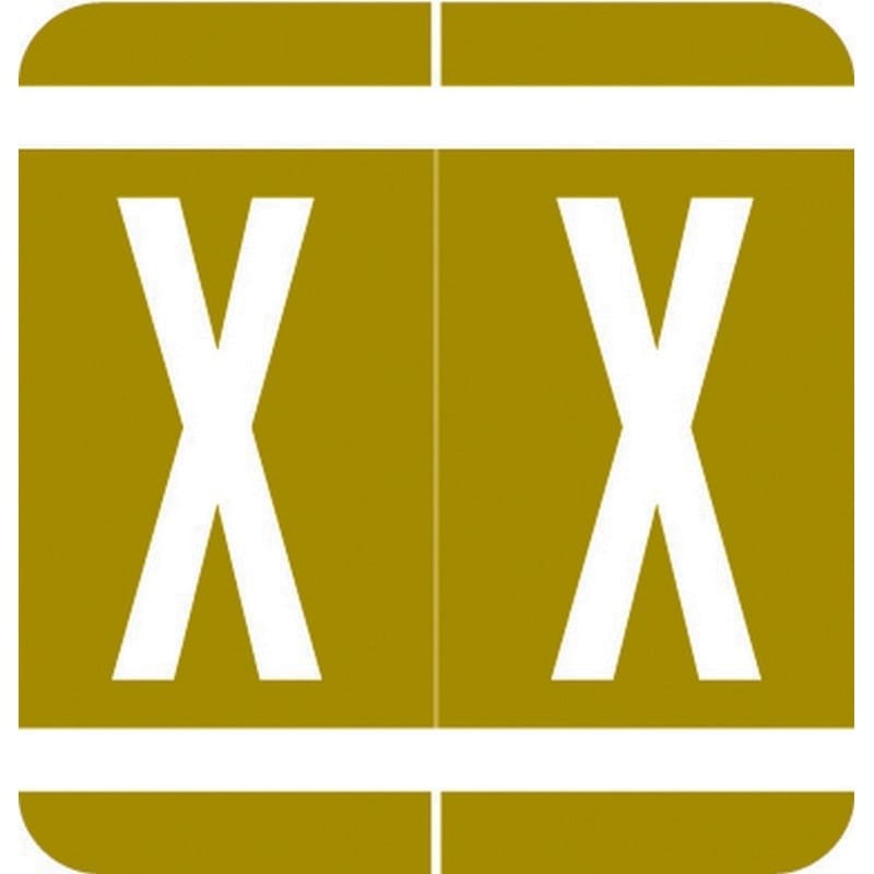 VRE/GBS Compatible "X" Labels, Polylaminated Stock, 1.3 " X 1-1/4" Individual Letters - Rolls of 250