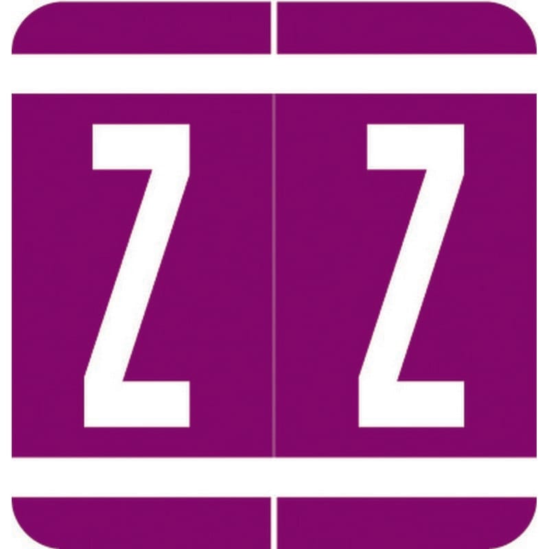 VRE/GBS Compatible "Z" Labels, Polylaminated Stock, 1.3 " X 1-1/4" Individual Letters - Rolls of 250