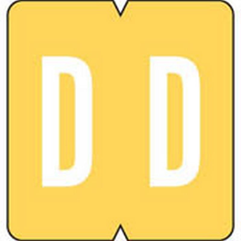 VRE/GBS Compatible "D" Labels, Polylaminated Stock, 1.3 " X 1-1/4" Individual Letters - 200 Per Pack