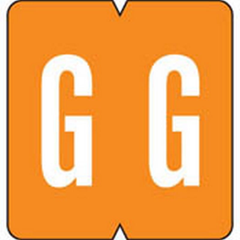 VRE/GBS Compatible "G" Labels, Polylaminated Stock, 1.3 " X 1-1/4" Individual Letters - 200 Per Pack