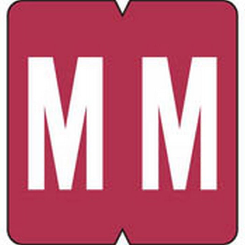 VRE/GBS Compatible "M" Labels, Polylaminated Stock, 1.3 " X 1-1/4" Individual Letters - 200 Per Pack