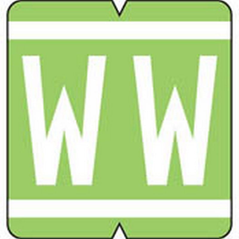 VRE/GBS Compatible "W" Labels, Polylaminated Stock, 1.3 " X 1-1/4" Individual Letters - 200 Per Pack