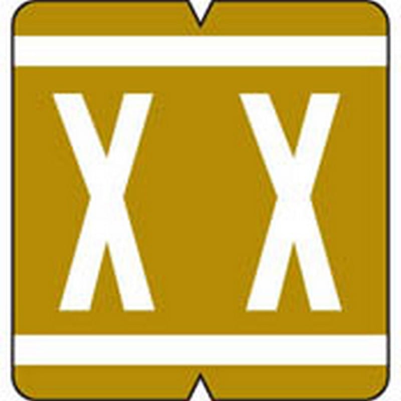 VRE/GBS Compatible "X" Labels, Polylaminated Stock, 1.3 " X 1-1/4" Individual Letters - 200 Per Pack