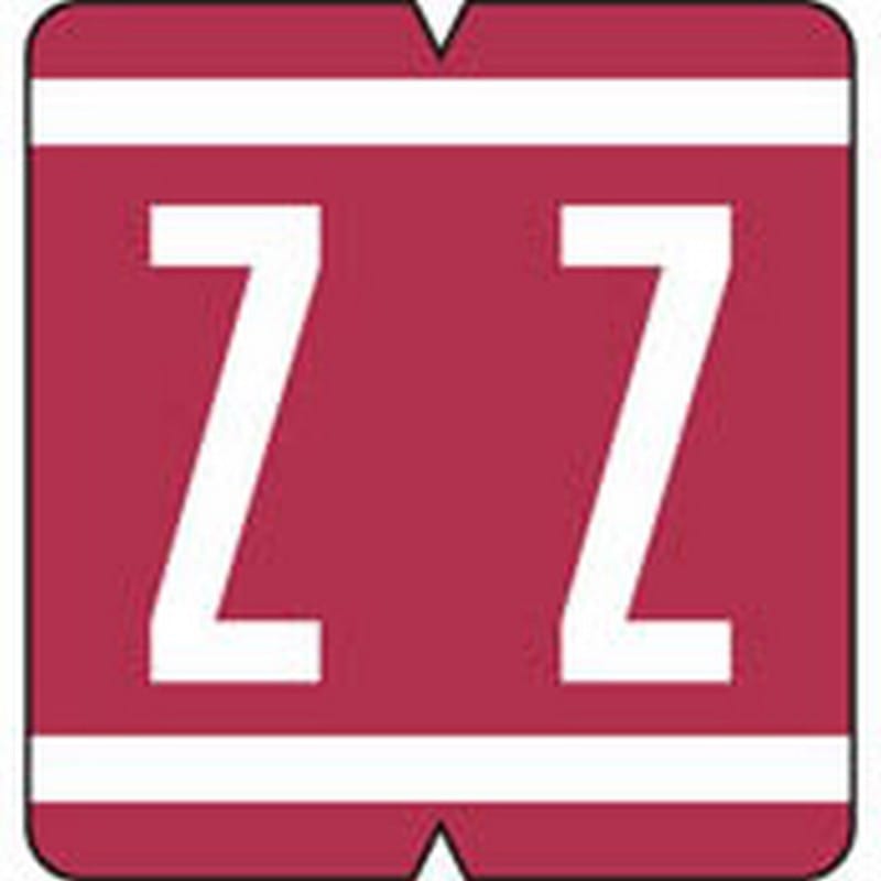 VRE/GBS Compatible "Z" Labels, Polylaminated Stock, 1.3 " X 1-1/4" Individual Letters - 200 Per Pack