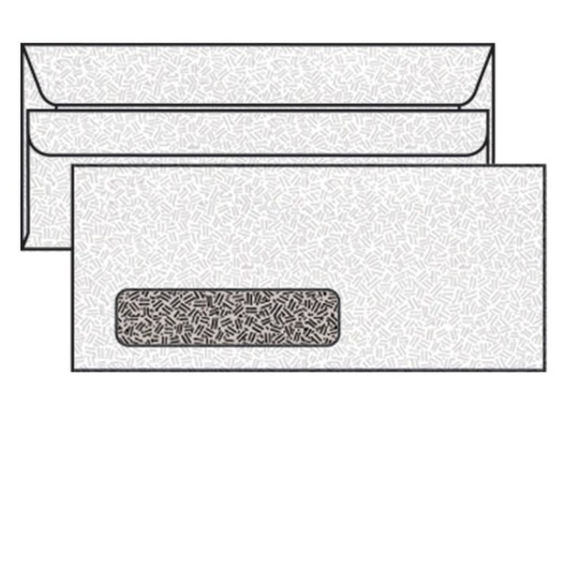 #10 Side Seam Digi-Clear Window Confetti Tint with Flip Stik, White, Self-Sealing (Latex Adhesive) (Box of 500)
