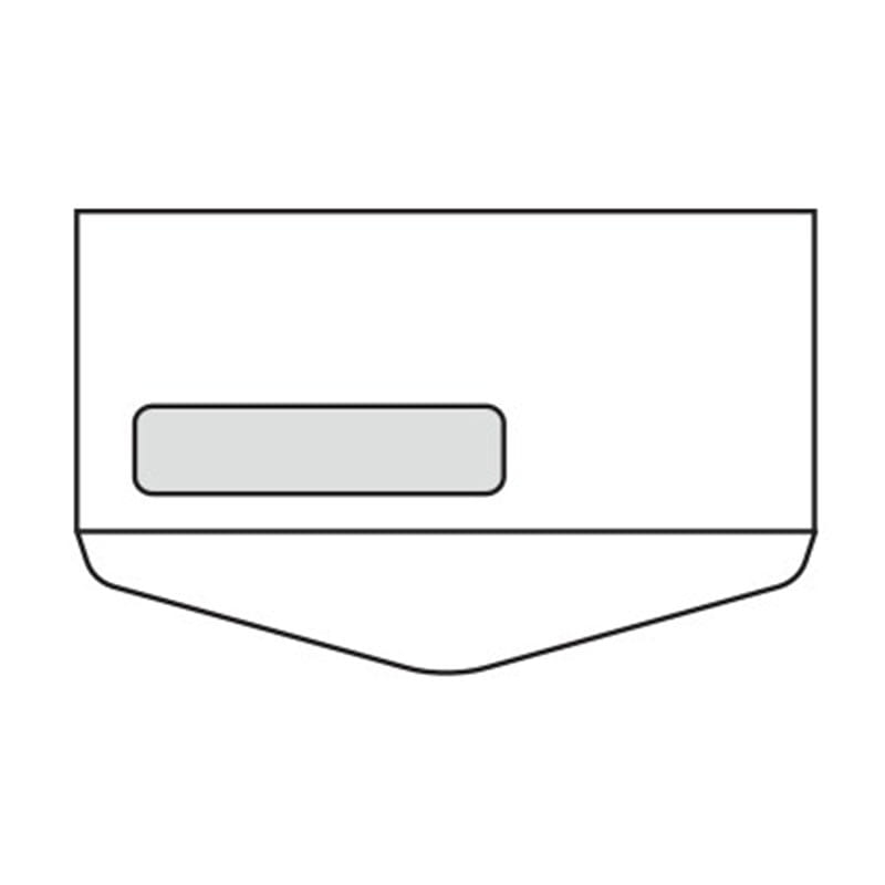 #10 Postage Meter Digi-Clear Window, 4-1/8" x 9-1/2", White Sulphite, Diagonal Seams, Laser Compatible (Box of 500)