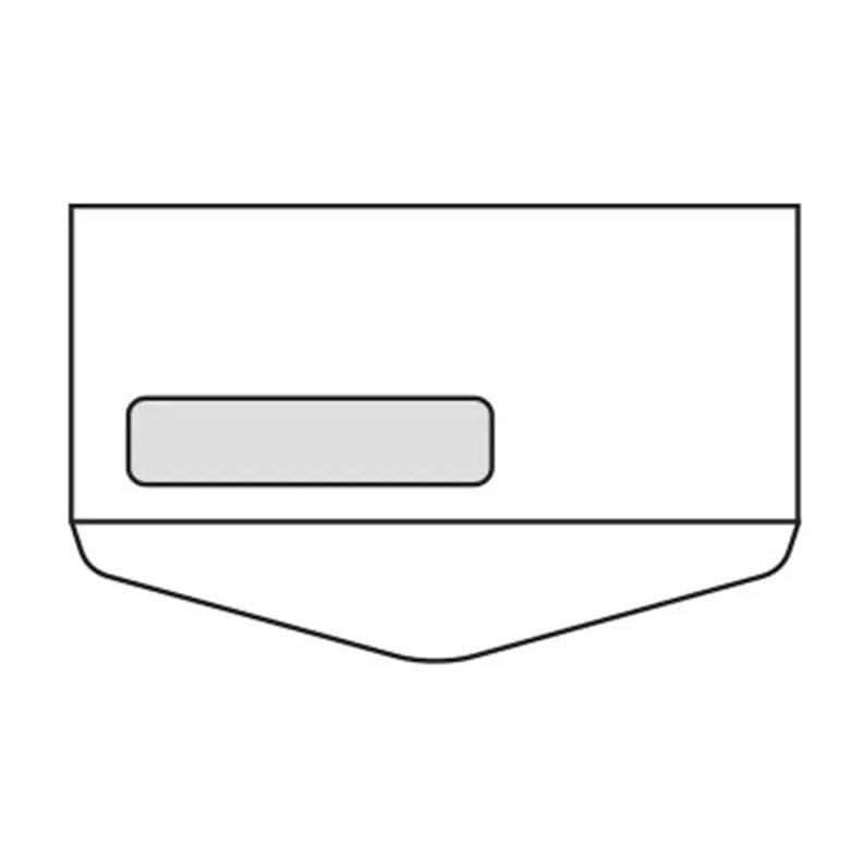 #10 Postage Meter Window Envelopes, 4-1/8" x 9-1/2", 24# White, Diagonal Seam, Poly Window (Box of 500)