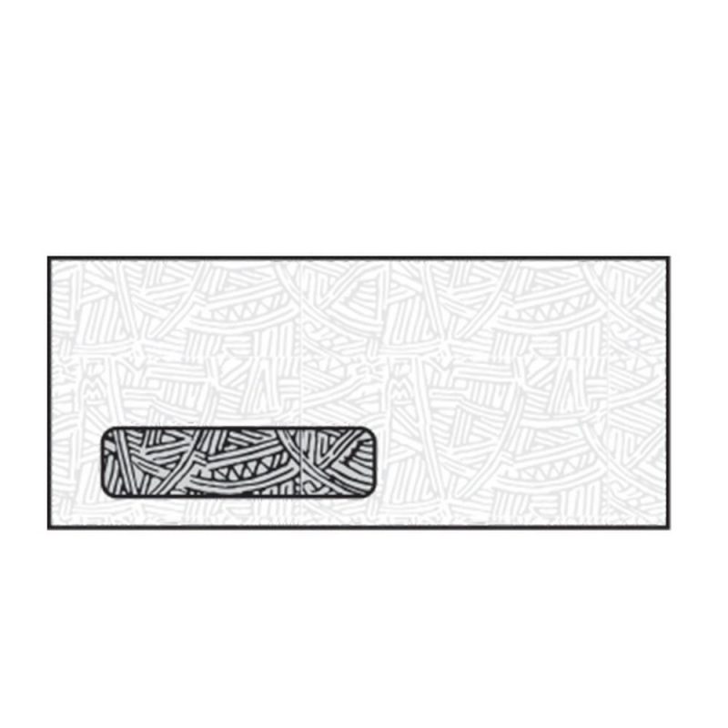 #10 Poly Window Business Envelopes, 4-1/8" x 9-1/2", 24#, White, Side Seams, Black Wesco Inside Tint (Box of 500)