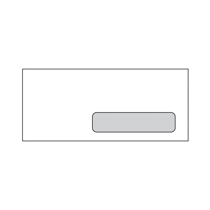 #10 Digi-Clear Window Envelopes, 4-1/8" x 9-1/2", 24#, G-Style Right Window, White, Laser Compatible (Box of 500)