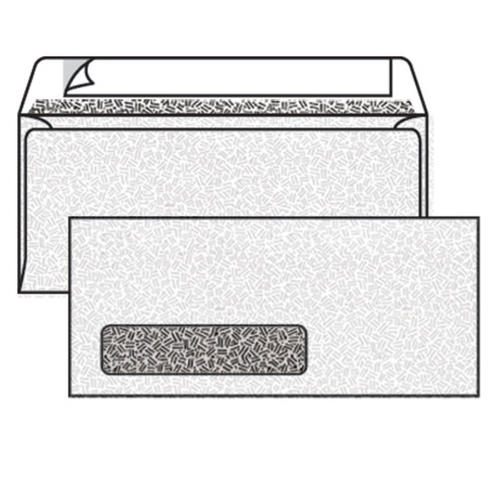 #10 Side Seam Digi-Clear Window with Confetti Tint and Kwik Tak, White, Pressure Sensitive Seal (Box of 500)