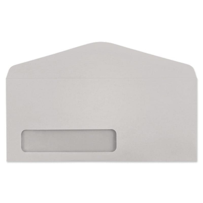 #10 Digi-Clear Window Envelopes, 4-1/8" x 9-1/2", 24#, Pastel, Gray, A-Style Window, Vellum Finish (Box of 500)
