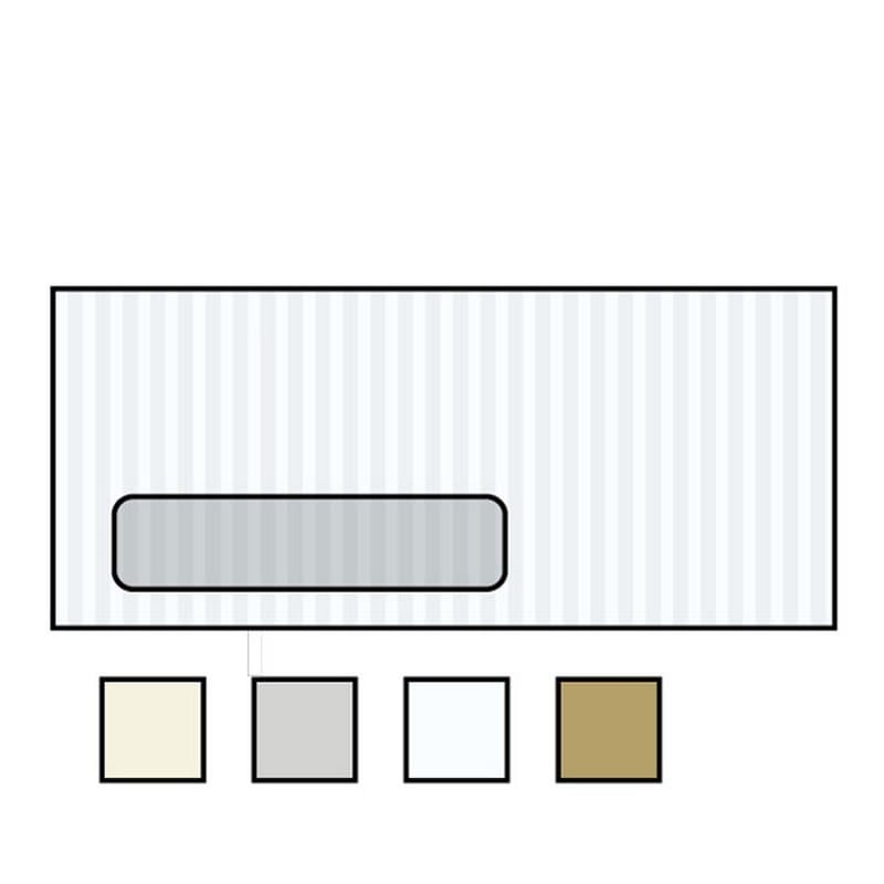 #10 Poly Window Business Envelopes, 4-1/8" x 9-1/2", 24#, Grooved Finish, White (Box of 500) - Image 2