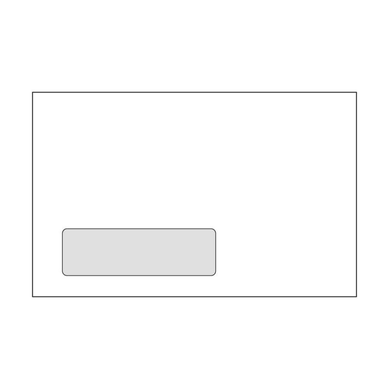 Poly Window Open Side Booklet Envelopes, 6" x 9-1/2", 24#, White, Side Seams (Box of 500)