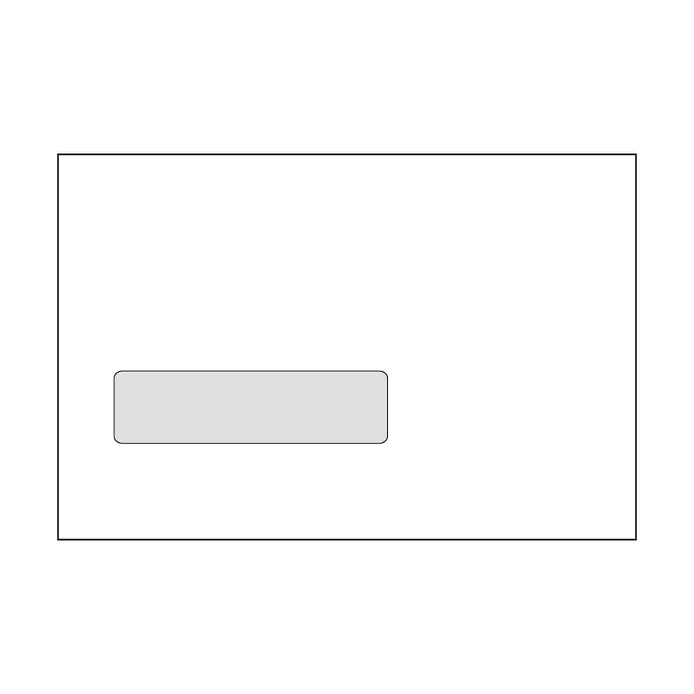 Poly Window Open Side Booklet Envelopes, 6" x 9", 24#, White, Side Seams (Box of 500)