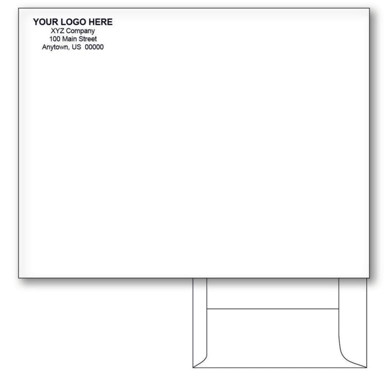 Custom Printed 10" x 13" Catalog Envelopes, Peel & Seal Closure, White Wove, 28 lb, Standard Flap (Box of 500)