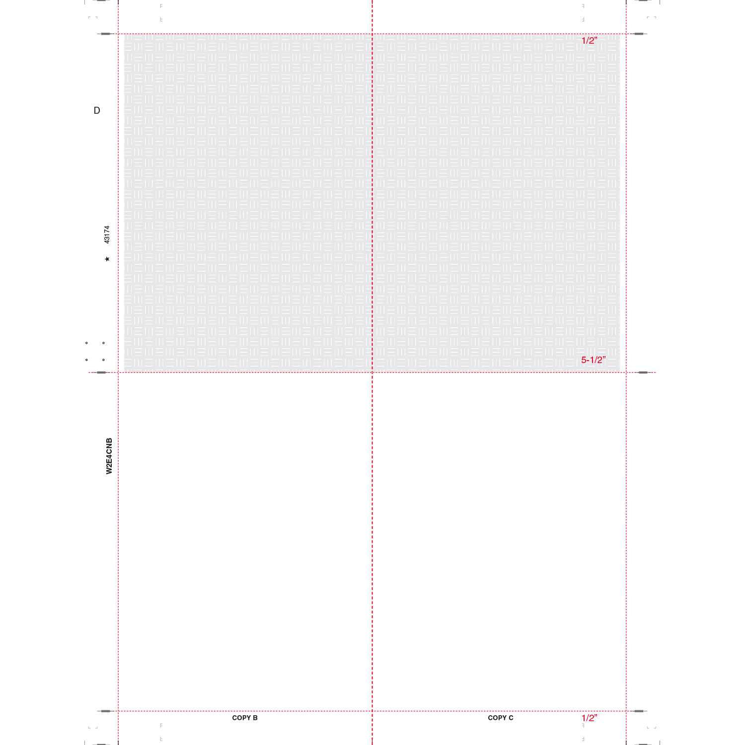 8-1/2" x 11" Blank V Fold W2 Tax Forms (Box of 1000)