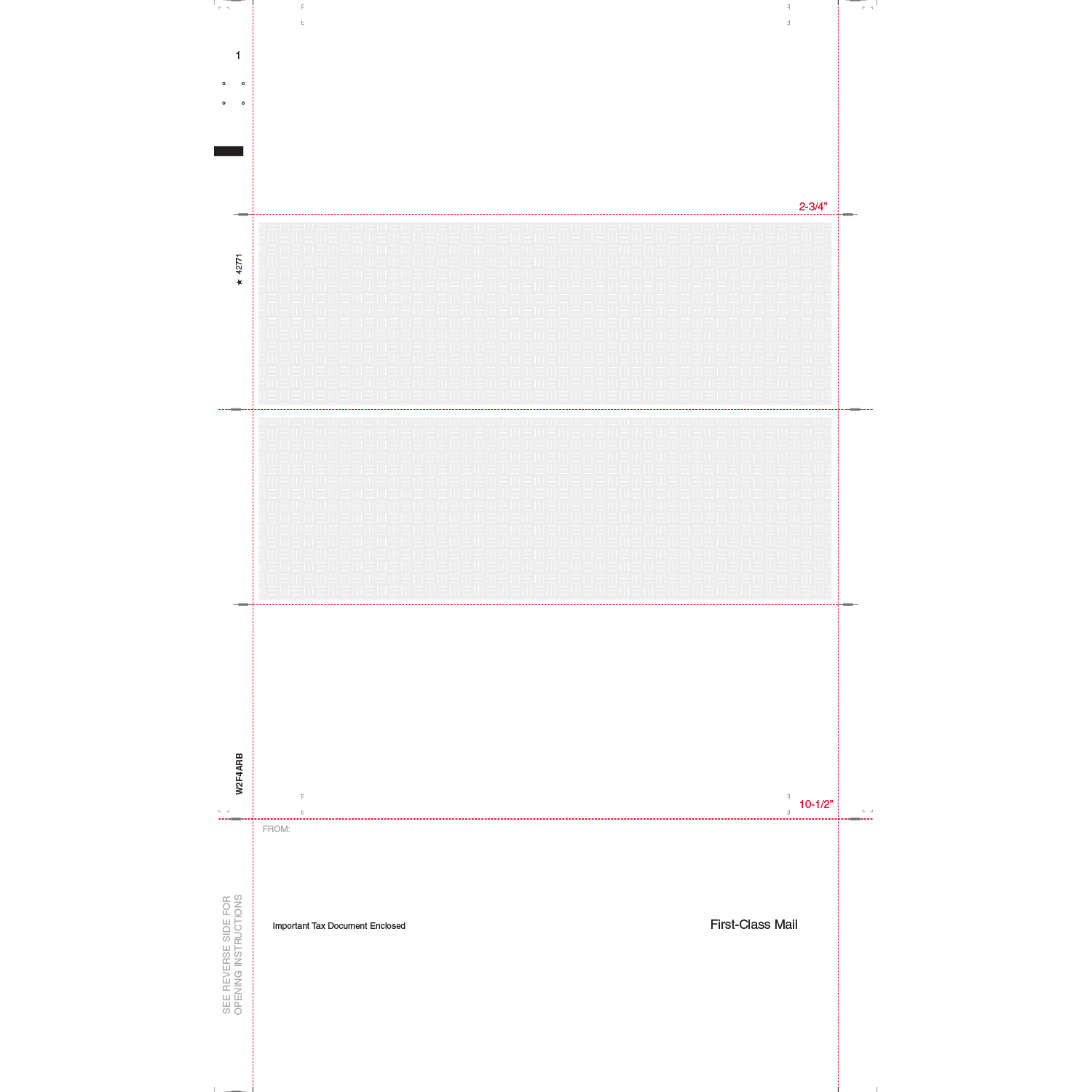 8-1/2" x 14" Blank EZ Fold W2 Tax Forms (Box of 1,000)