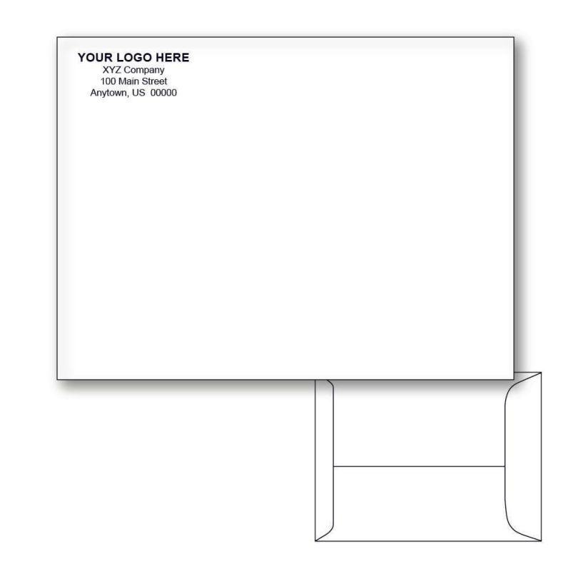 Custom Printed 7-1/2" x 10-1/2" Catalog Envelopes, White Wove, 24 lb, Standard Flap (Box of 500)