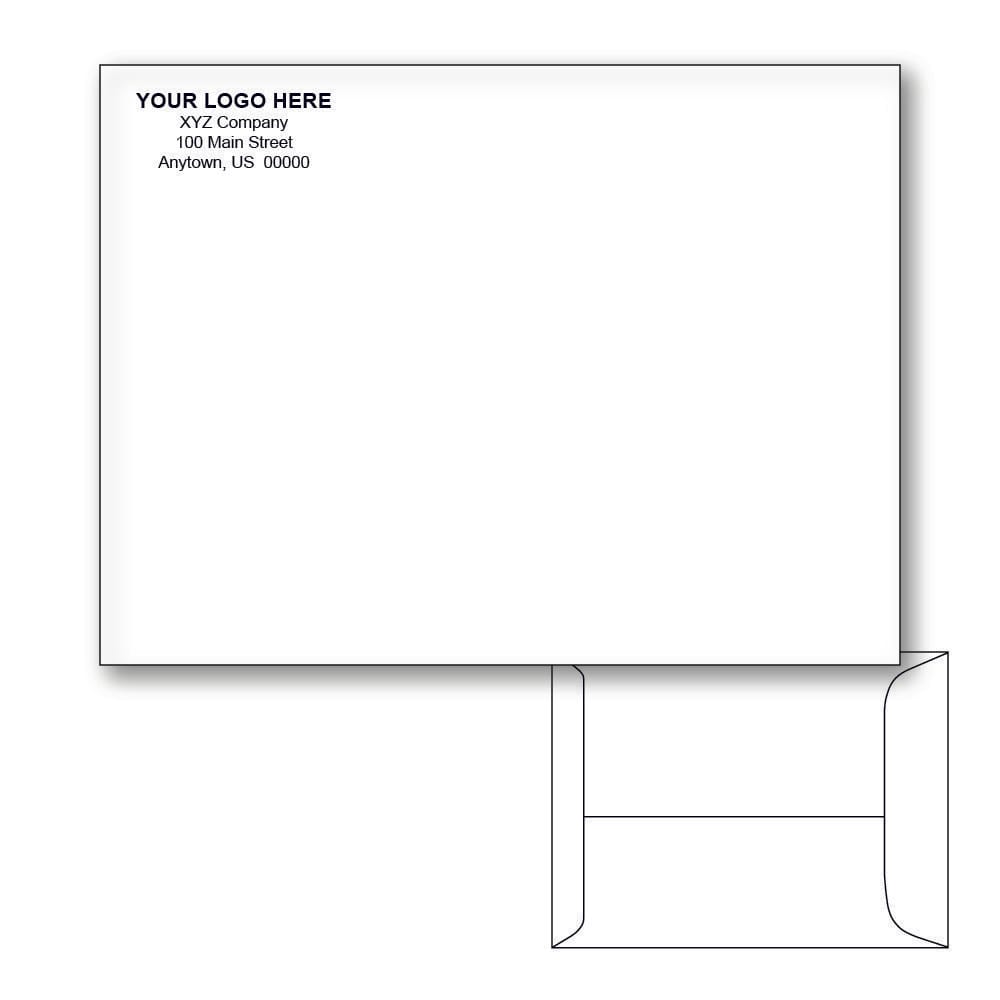 Custom Printed 7-1/2" x 10-1/2" Catalog Envelopes, White Wove, 24 lb, Standard Flap (Box of 500)