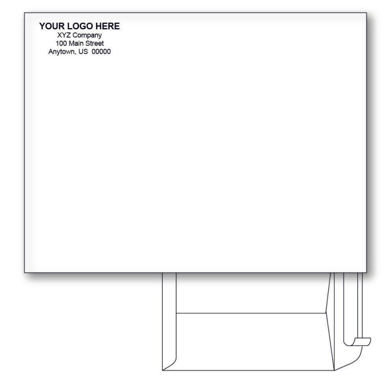 Custom Printed 9-1/2" x 12-1/2" Catalog Envelopes, Peel & Seal Closure, White Wove, 28 lb, Standard Flap (Box of 500)