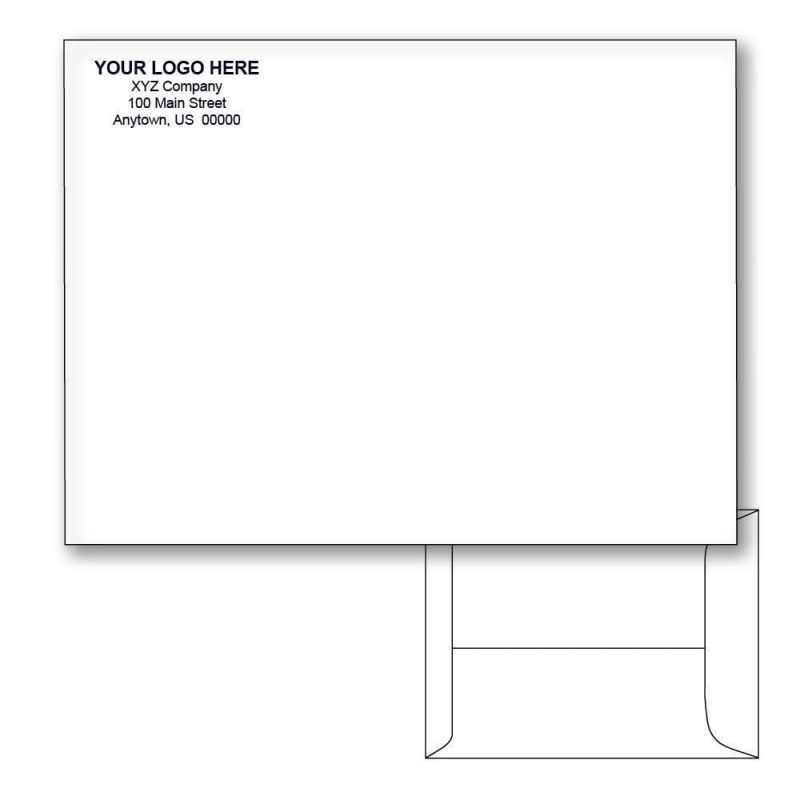 Custom Printed 9" x 12" Catalog Envelopes, White Wove, 24 lb, Standard Flap (Box of 500)