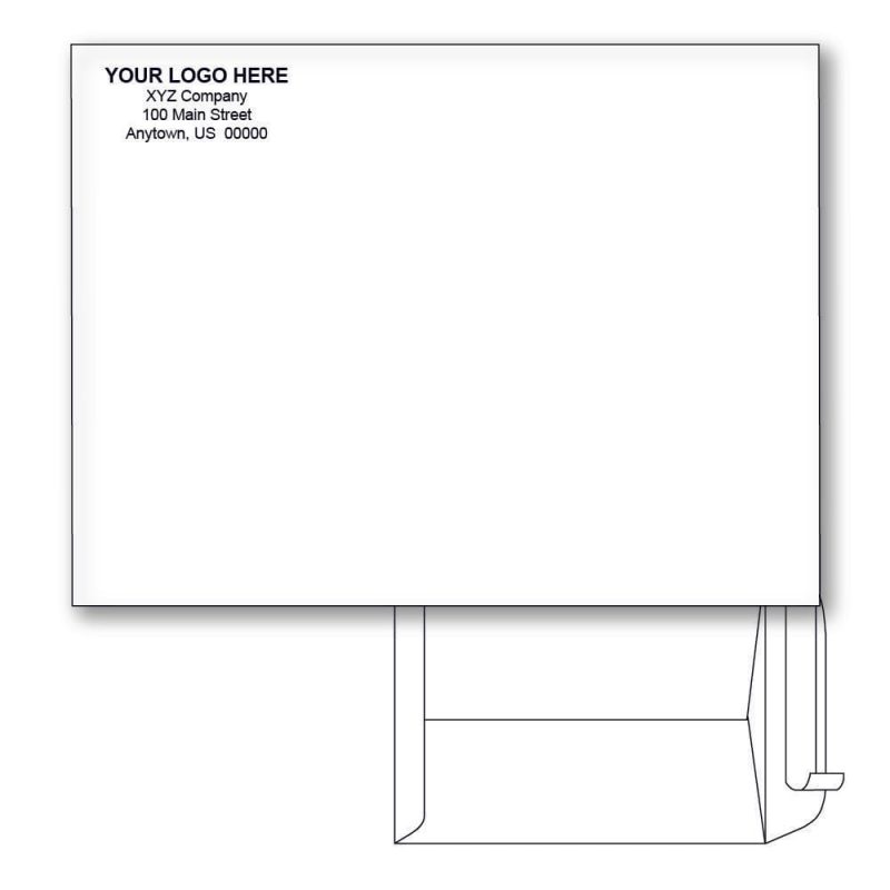 Custom Printed 9" x 12" Catalog Envelopes, Peel & Seal Closure, White Wove, 28 lb, Standard Flap (Box of 500)