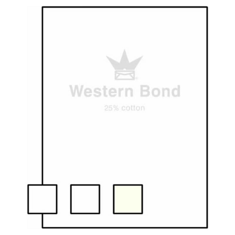 Letterhead, 8-1/2" x 11", 24#, 25% Cotton Bond, Watermarked, Cream (Box of 500)