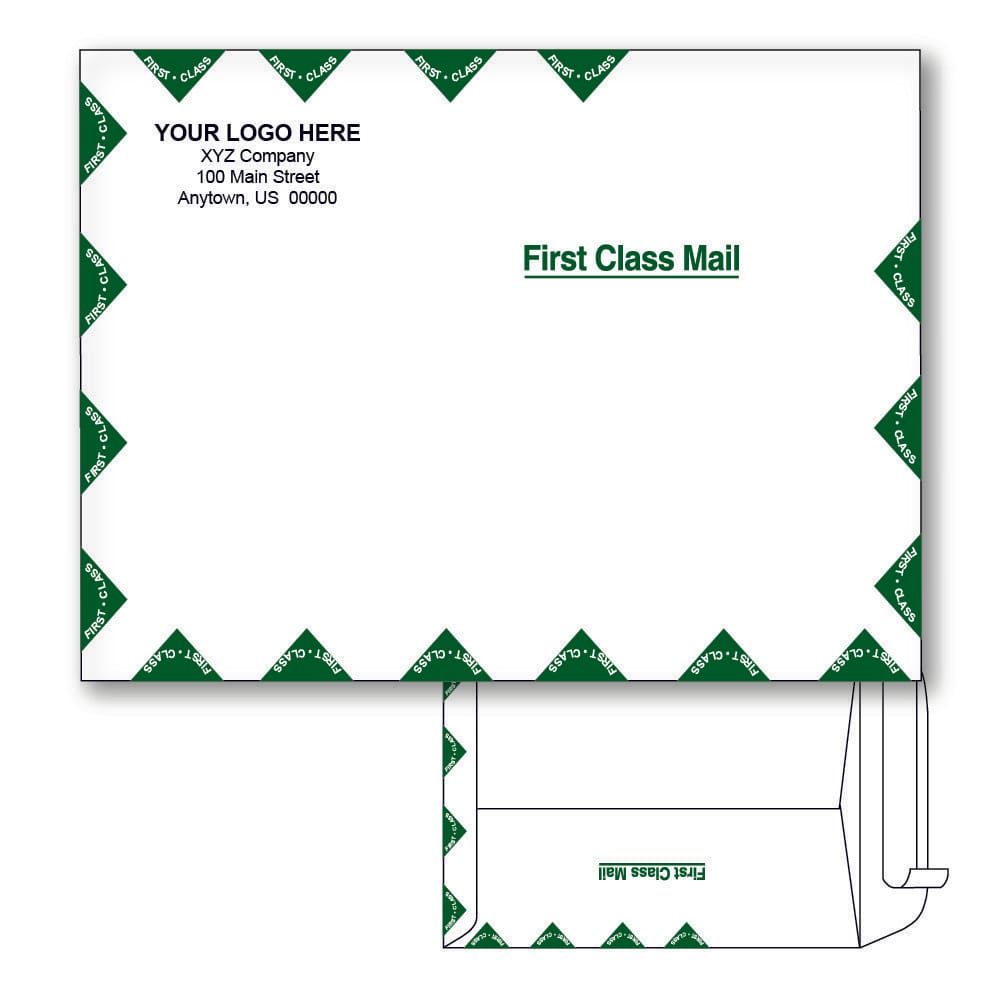 Custom Printed 9" x 12" 1st Class Catalog Envelopes, Peel & Seal Closure, White Wove, 28 lb, Standard Flap (Box of 500) - Image 2