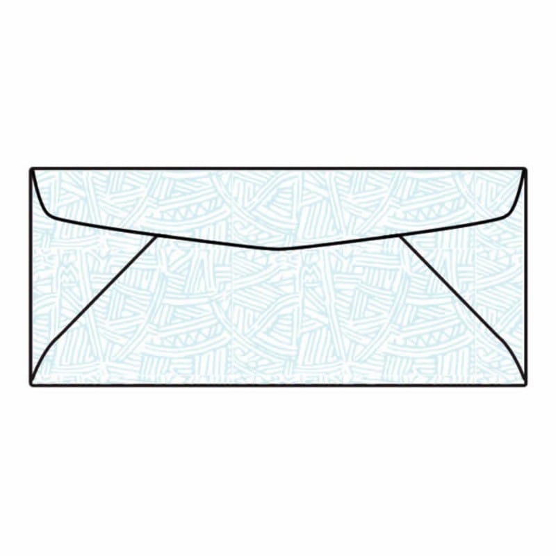 #7-1/2 Regular Envelopes, 3-15/16" x 7-1/2", 24#, White, Diagonal Seam, Blue Wesco Inside Tint, No Window (Box of 500)