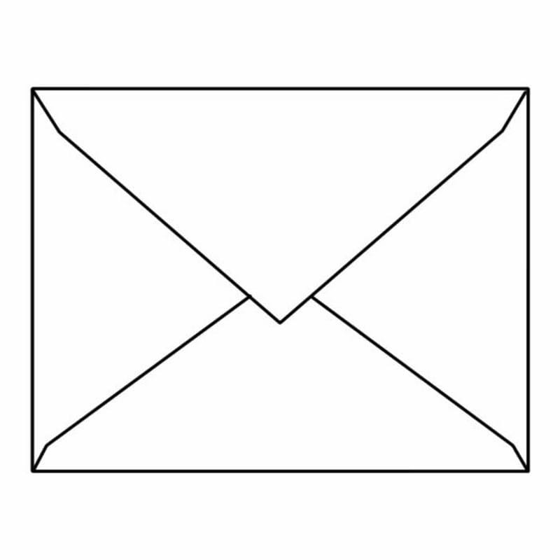 #5 Baronial Envelopes, 4-1/8" x 5-5/8" 28# Bright White (98% Brightness), Diagonal Seam, Pointed Flaps Down (Box of 250) - Image 2