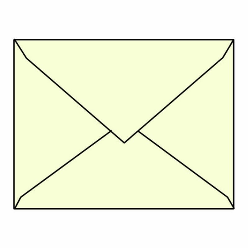 #6 Baronial Envelopes, 4-3/4" x 6-1/2", 28#, Recycled, Creme, Diagonal Seam, Pointed Flaps Down (Box of 250) - Image 2