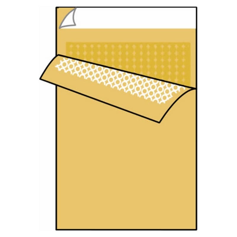 #4 Open End Bubble-Lite Mailer Envelopes, 9-1/2" x 14-1/2", 55#, 100% Recycled, Golden Kraft, Peel & Seal (Box of 100)