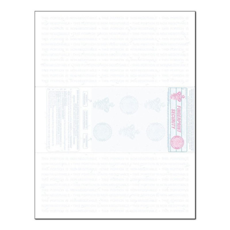Red to Blue Rainbow Pressure Seal Check, Middle Position, Fingerprint II, Z Fold (Ream of 500) - Image 2